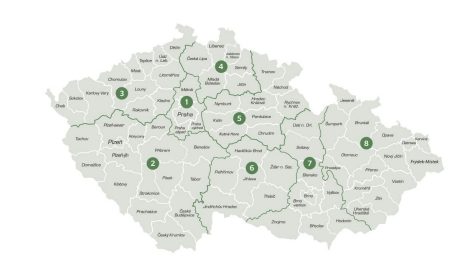 Foto mapa regiony