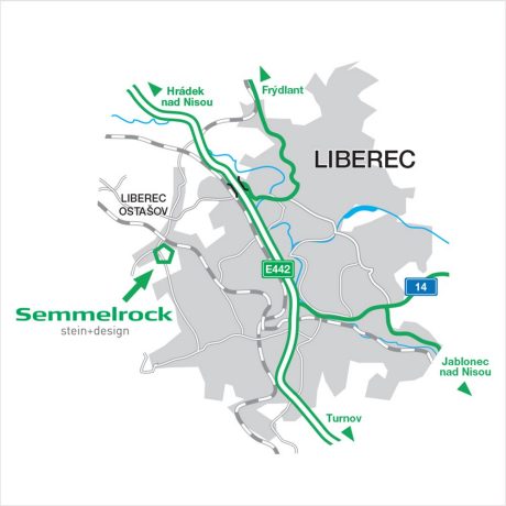 Mapa Semmelrock - Expediční sklad Liberec