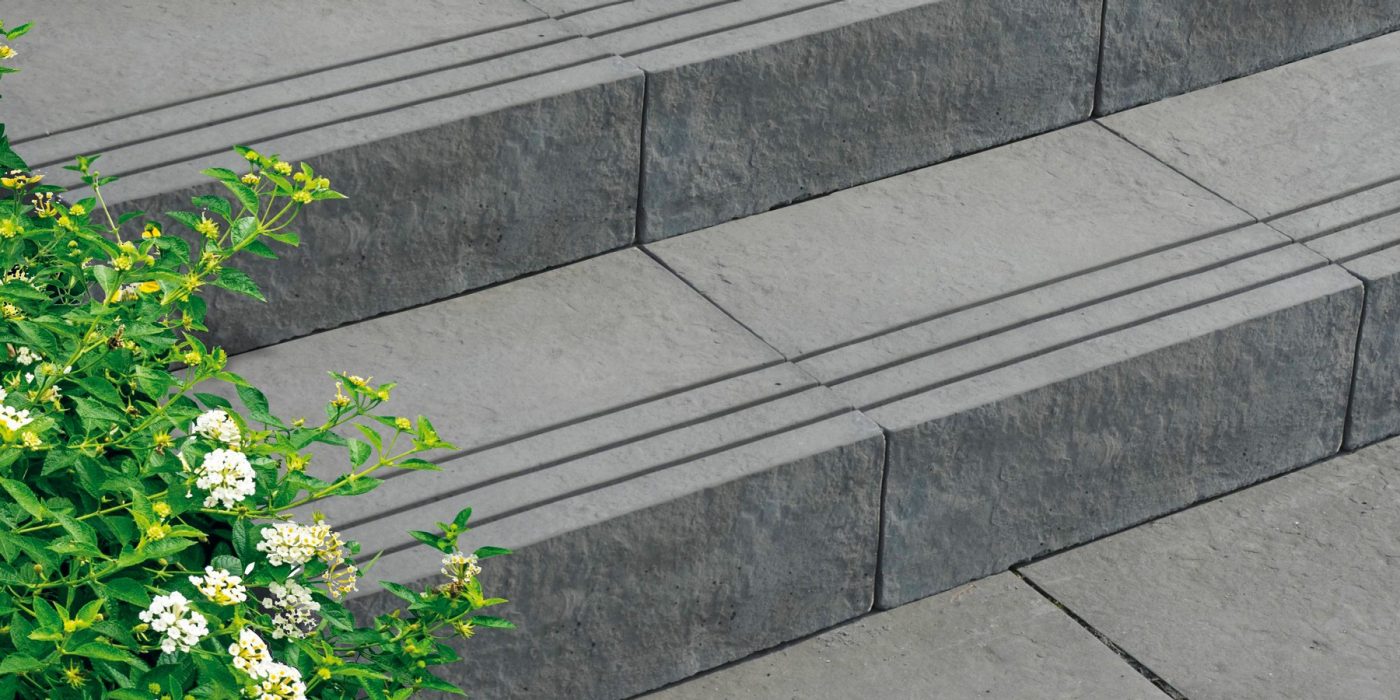 Composing photo of Bradstone Lias schody popolava siva 