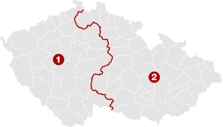 Mapa kontaktů oblastních manažerů pro střešní tašky Tondach (střešní tašky, doplňky (příslušenství), keramické, nekeramické