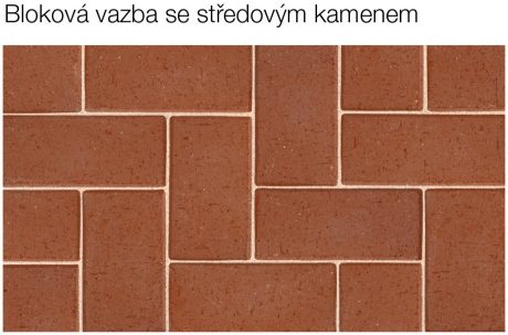 Vazba - Bloková vazba se středovým kamenem | Cihelná dlažba Penter | Dlažby