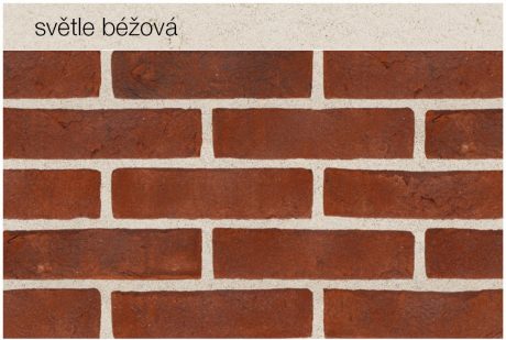 Spáry různých odstínů - světle béžová | Lícové cihly a pásky Terca