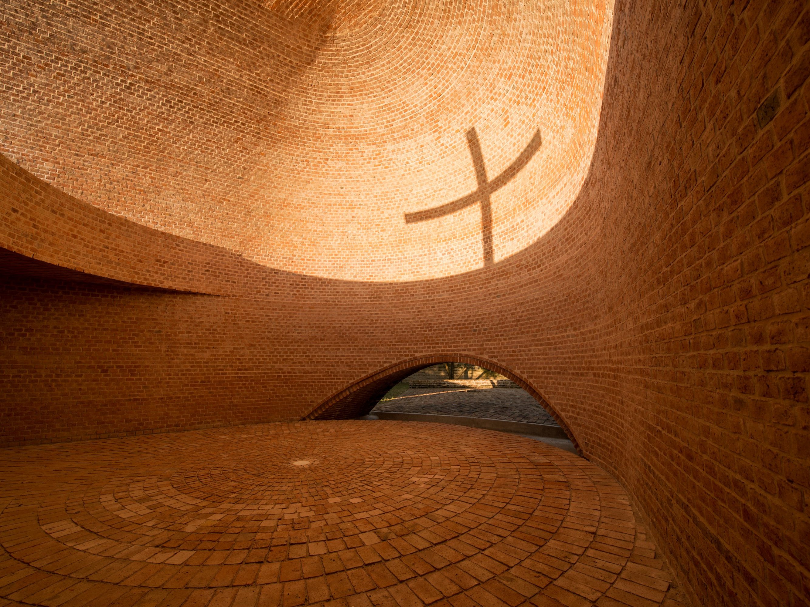 San Bernardo Chapel with clay blocks; Brick Award 2018 Special Prize Winner Category "Sharing Public Spaces"; Nicolás Campodonico Estudio; Photo: Nicolás Esteban Campodonico