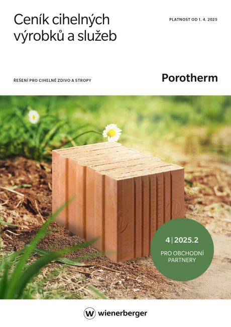 Titulní stránka nového ceníku Porotherm pro obchodní partnery (B2B)