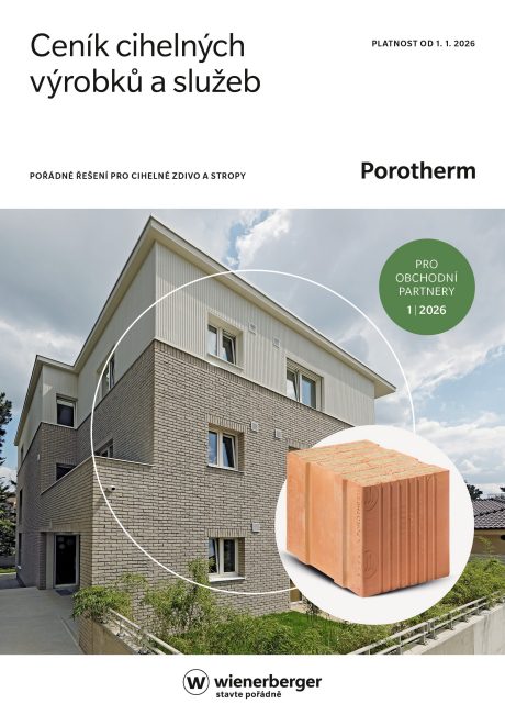 Titulní stránka ceníku Porotherm pro obchodní partnery (B2B)