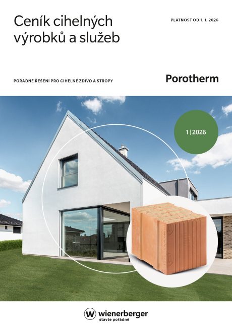 Titulní stránka ceníku Porotherm (B2C)