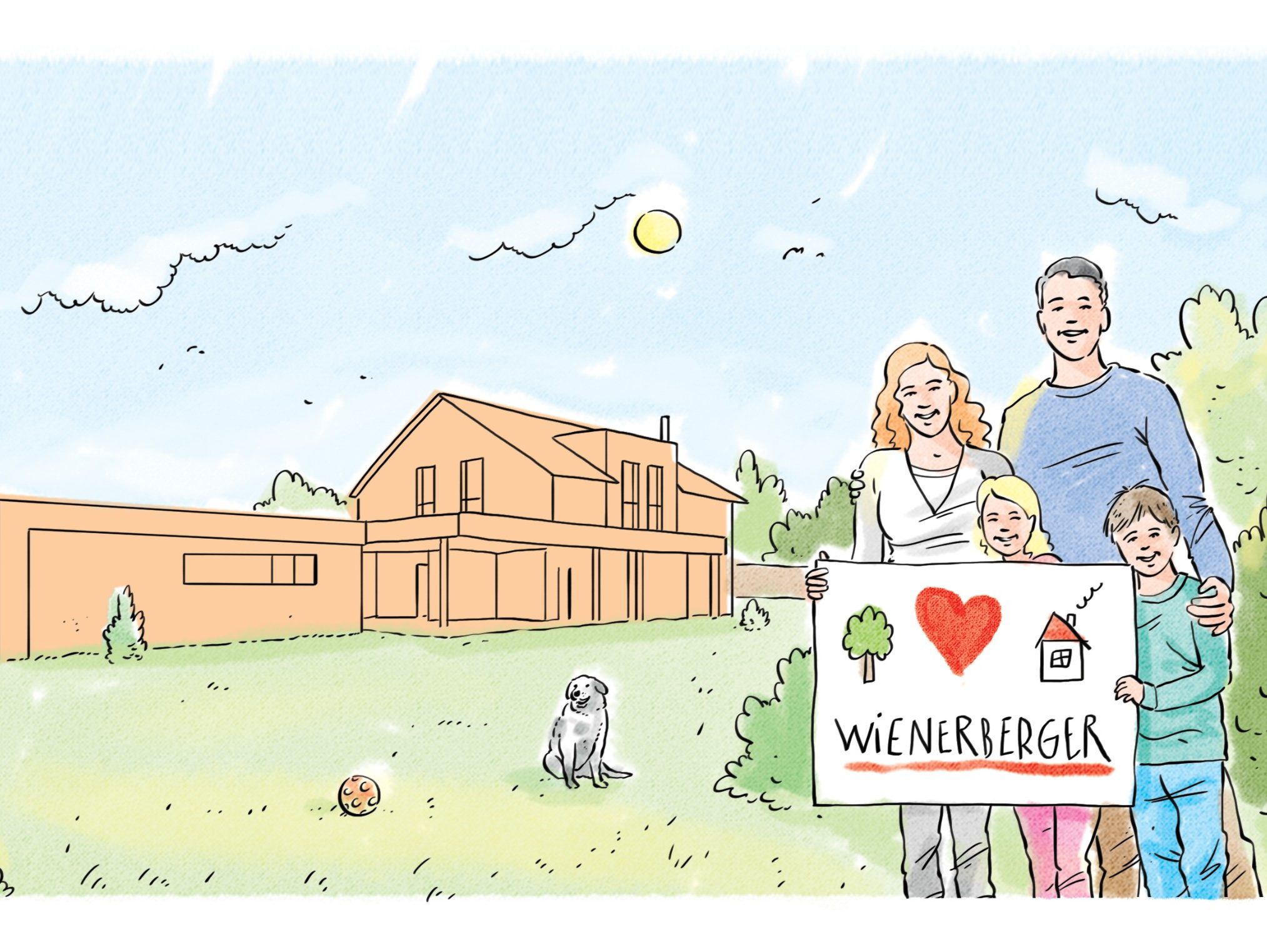 Žena s dcerou sedící na podlaze v popředí cihla Porotherm T Profi s šálkem čaje