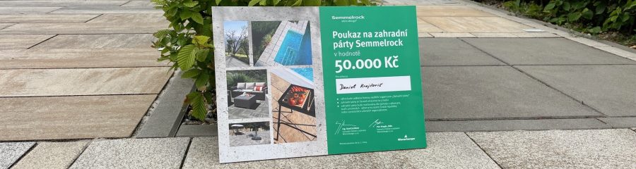  Losování výherce soutěže o zahradní párty | Semmelrock