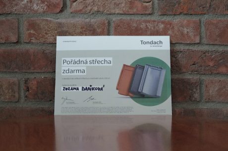 Voucher výherce Soutěže o střechu zdarma 2026 | Tondach