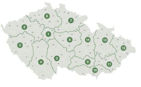 Mapa kontaktů oblastních manažerů pro střešní tašky Tondach (střešní tašky, doplňky (příslušenství), keramické, nekeramické