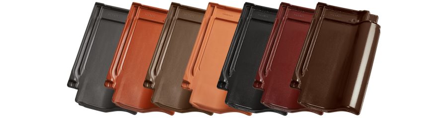 Střešní tašky Tondach Samba - kolekce (koláž)