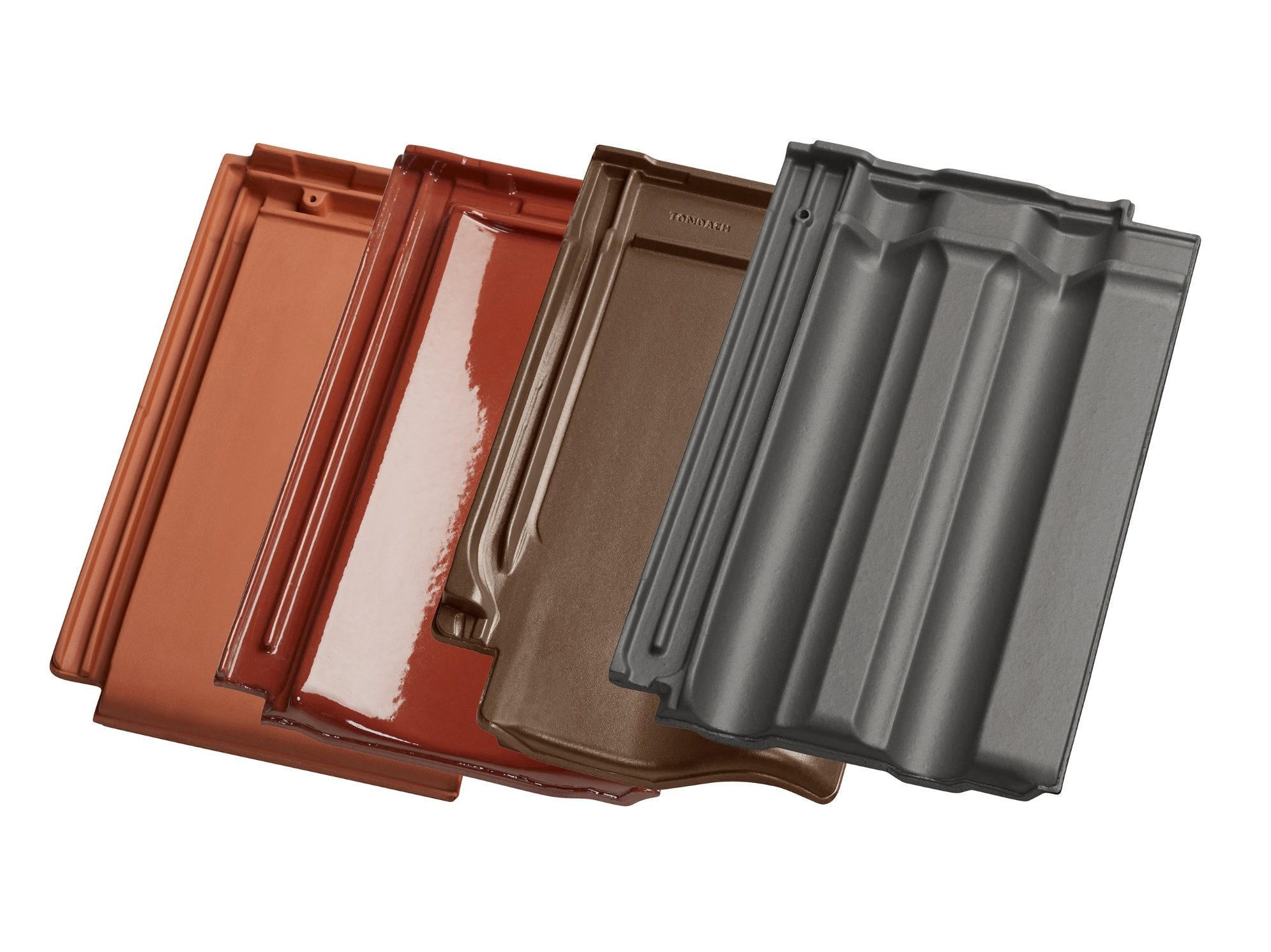 Společná fotografie střešních tašek Tondach Figaro Stodo Samba Falcovka