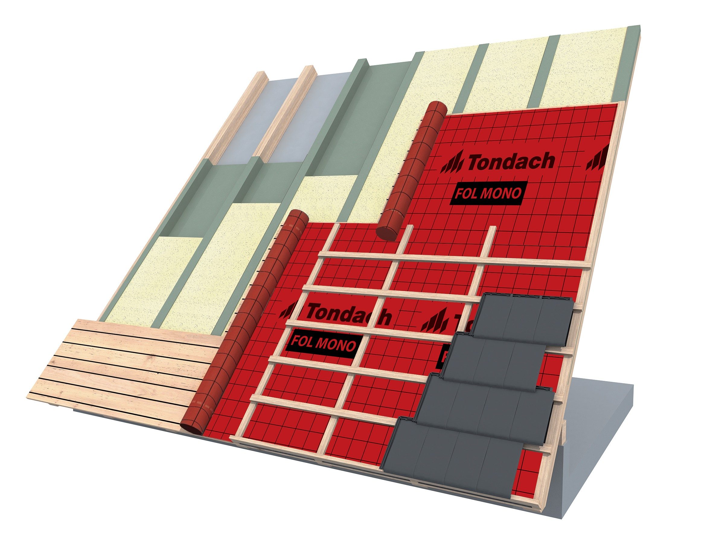 3D vizualizace - Podstřešní konstrukce Tondach