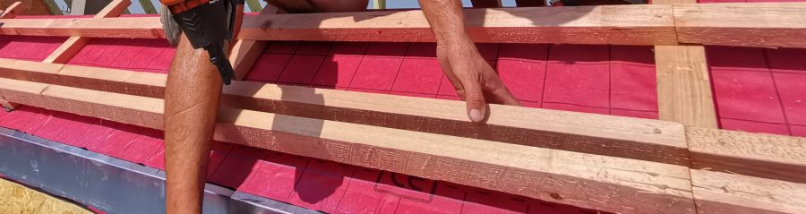 Foto z nadkrokevní izolace a laťování | Vzorový e4 dům | Wienerberger