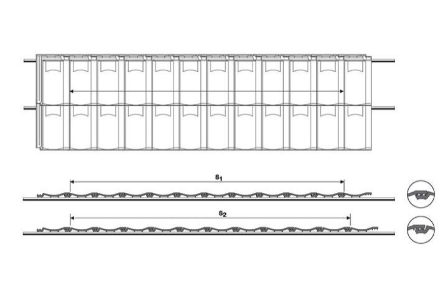 Střední krycí šířka | Laťování Tondach