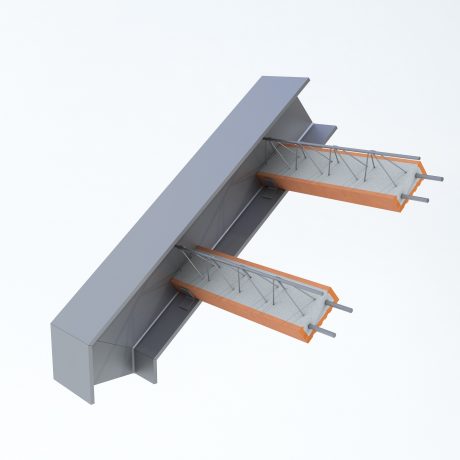 Uložení POT do ocelového profilu HEB - Těžká střecha Porotherm a Tondach