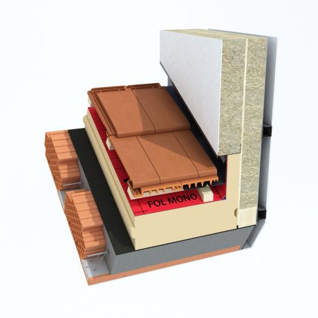 Napojení vikýře na těžkou střechu - Těžká střecha Porotherm a Tondach