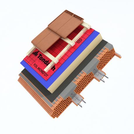 Běžná plocha střechy - Těžká střecha Porotherm a Tondach