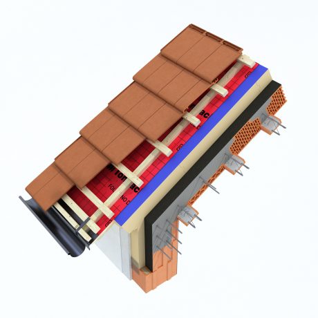 Pozední věnec - Těžká střecha Porotherm a Tondach