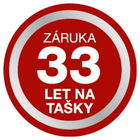 Ikona - záruka 33 let na tašky