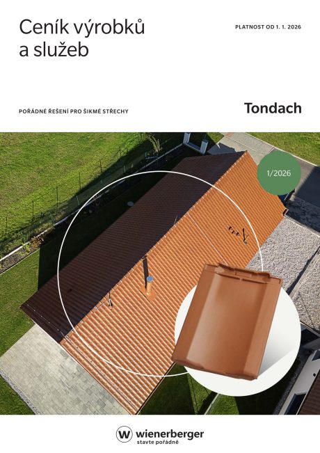 Titulní stránka ceníku Tondach (B2C)