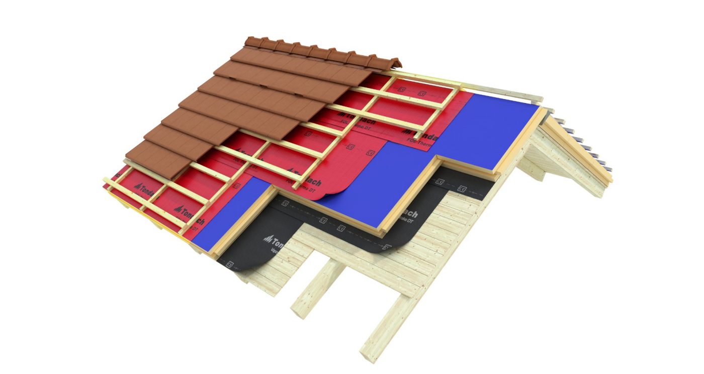 Tondach iRoof - střecha - vrstvy - 3D model