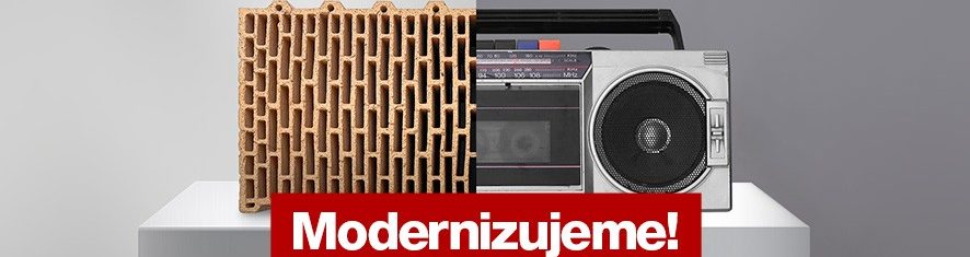 Modernizujeme - vyřazení cihel - velký banner