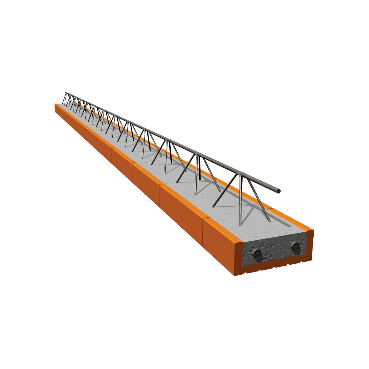 3D model - stropní trám POT - keramický strop Porotherm