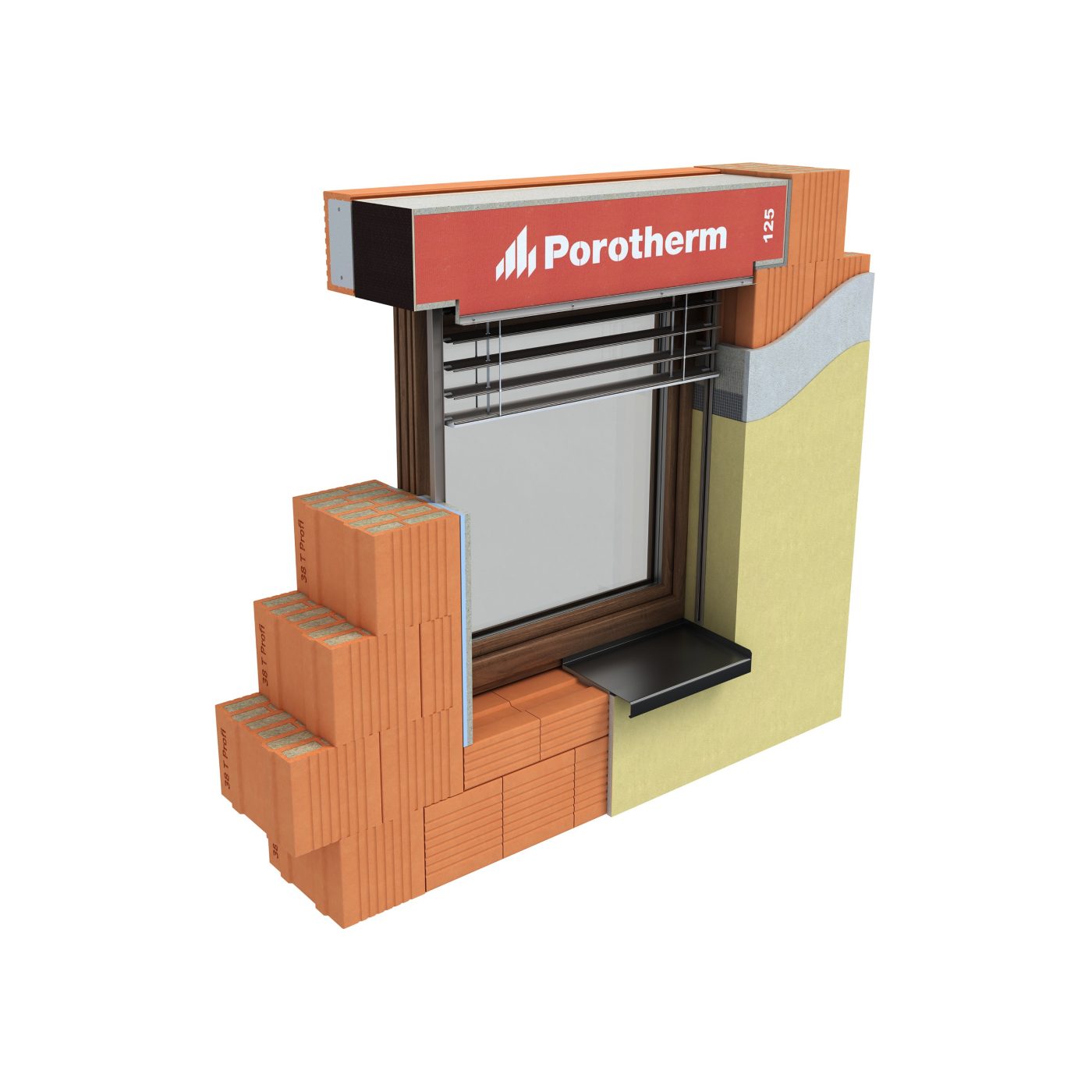 3D vizualizace překlad Porotherm Vario UNI 125