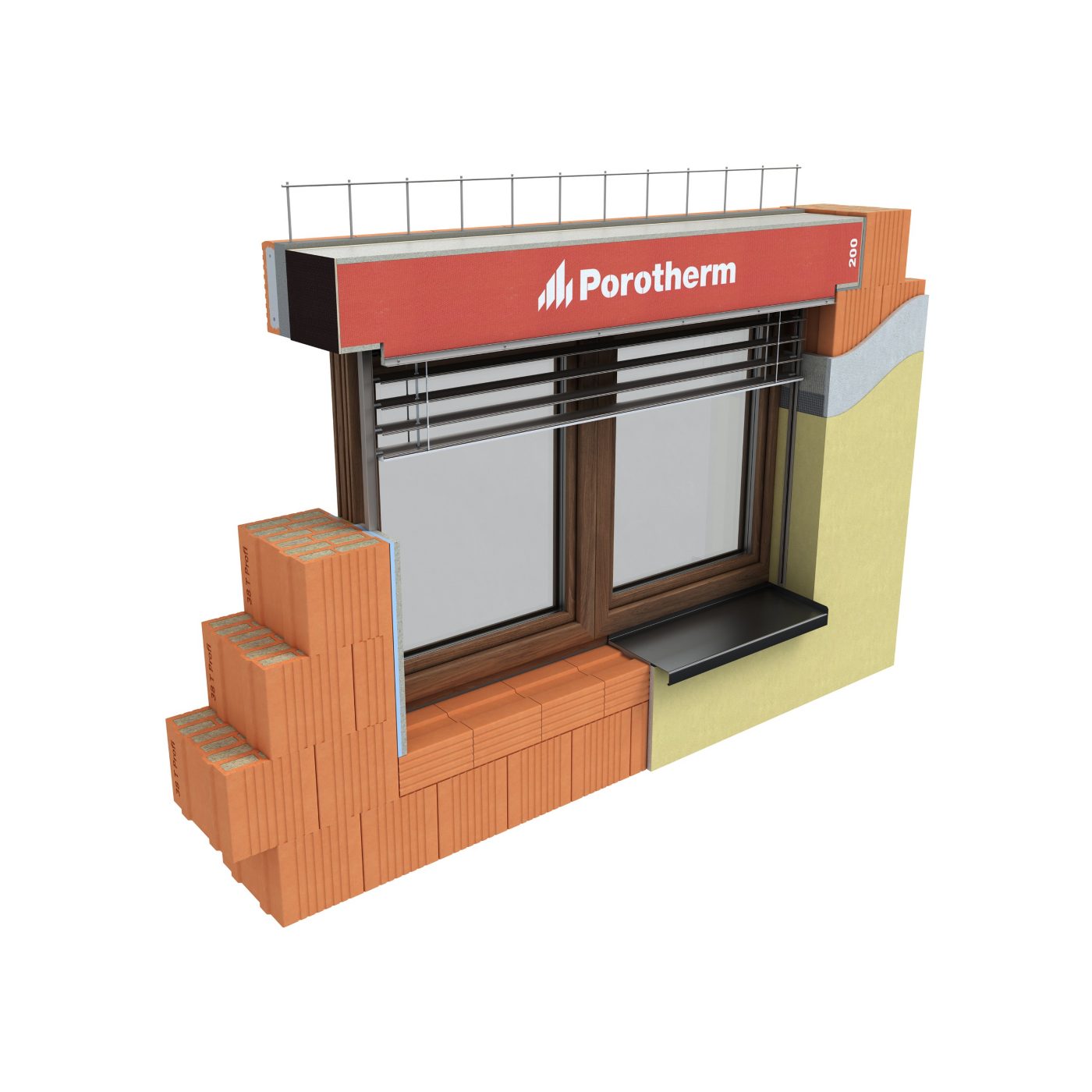 3D vizualizace překlad Porotherm Vario UNI 200