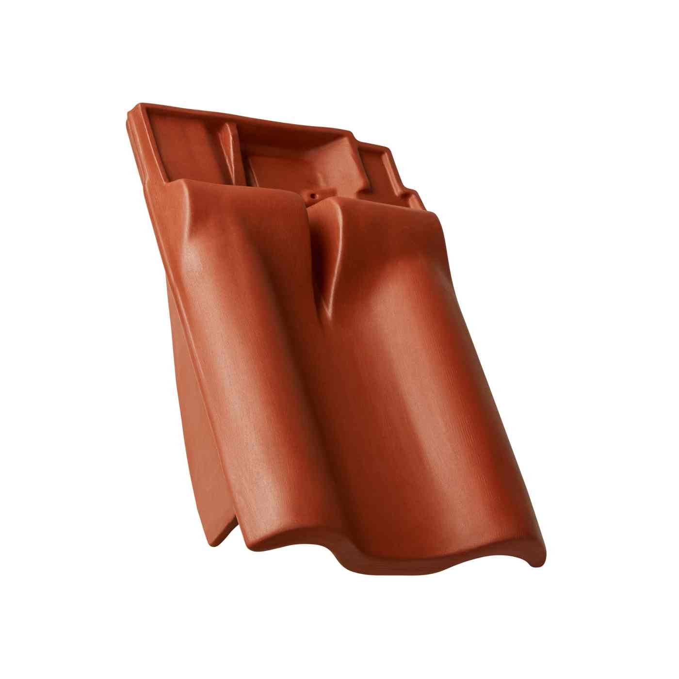 Samba 11 - připojení hřebene - větrací okraj levá - engoba červená - keramické doplňky Tondach (327652765510)