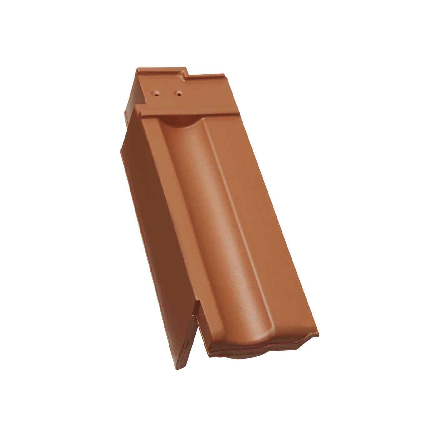 Traditon 11 - připojení hřebene větrací okrajová levá engoba měděná - keramické doplňky (327712215112)