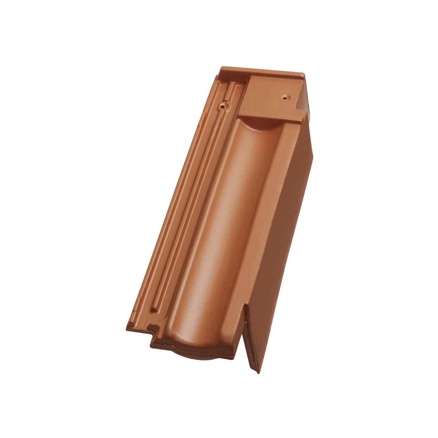 Traditon 11 - připojení hřebene větrací okrajová pravá engoba měděná - keramické doplňky (327712215212)