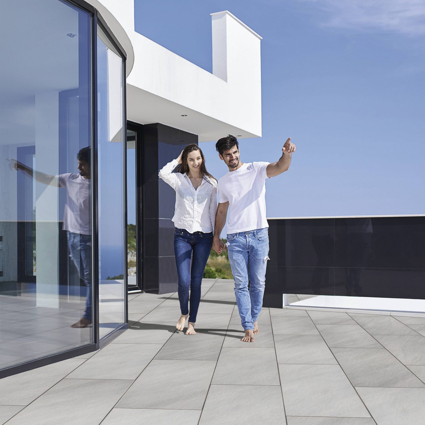 Foto realizace Semmelrock porcelánové dlaždice AirPave Monaro gris