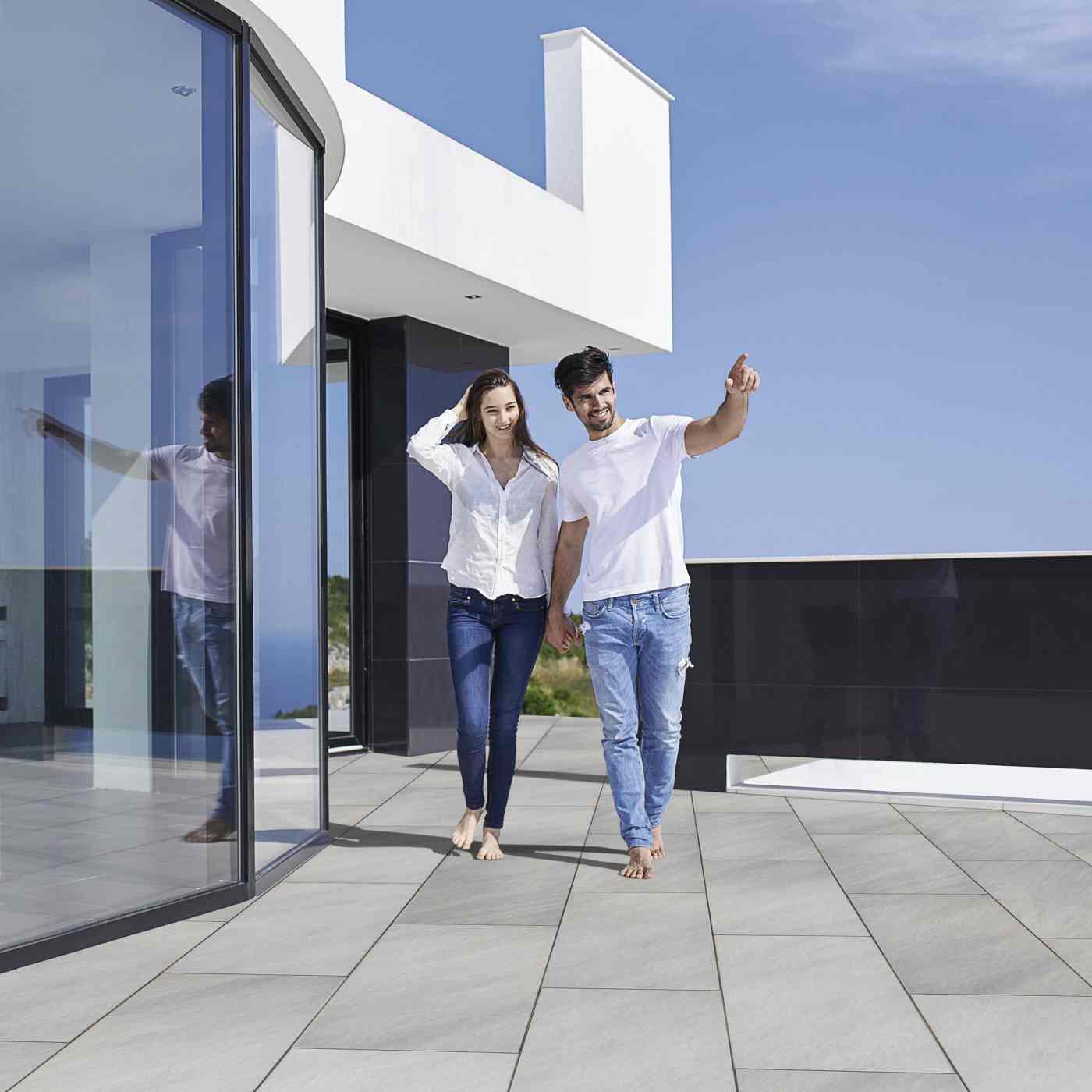 Foto realizace Semmelrock porcelánové dlaždice AirPave Monaro gris