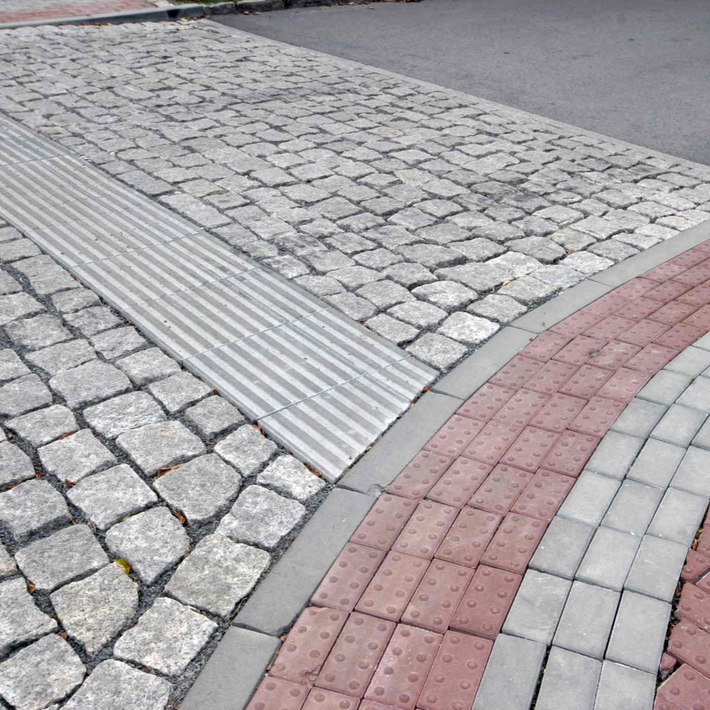 Foto realizace dlažba Dlažba pro nevidomé červená