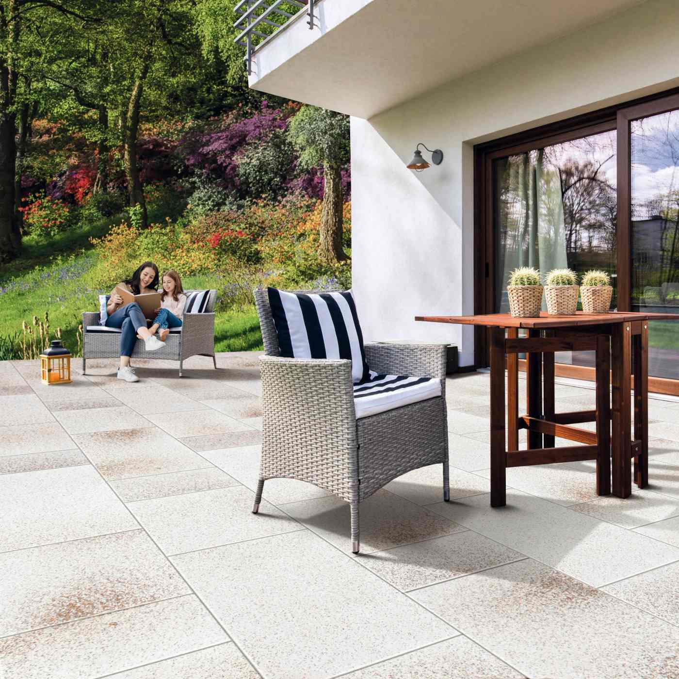 Foto realizace dlažba Umbriano kombi granit béžová