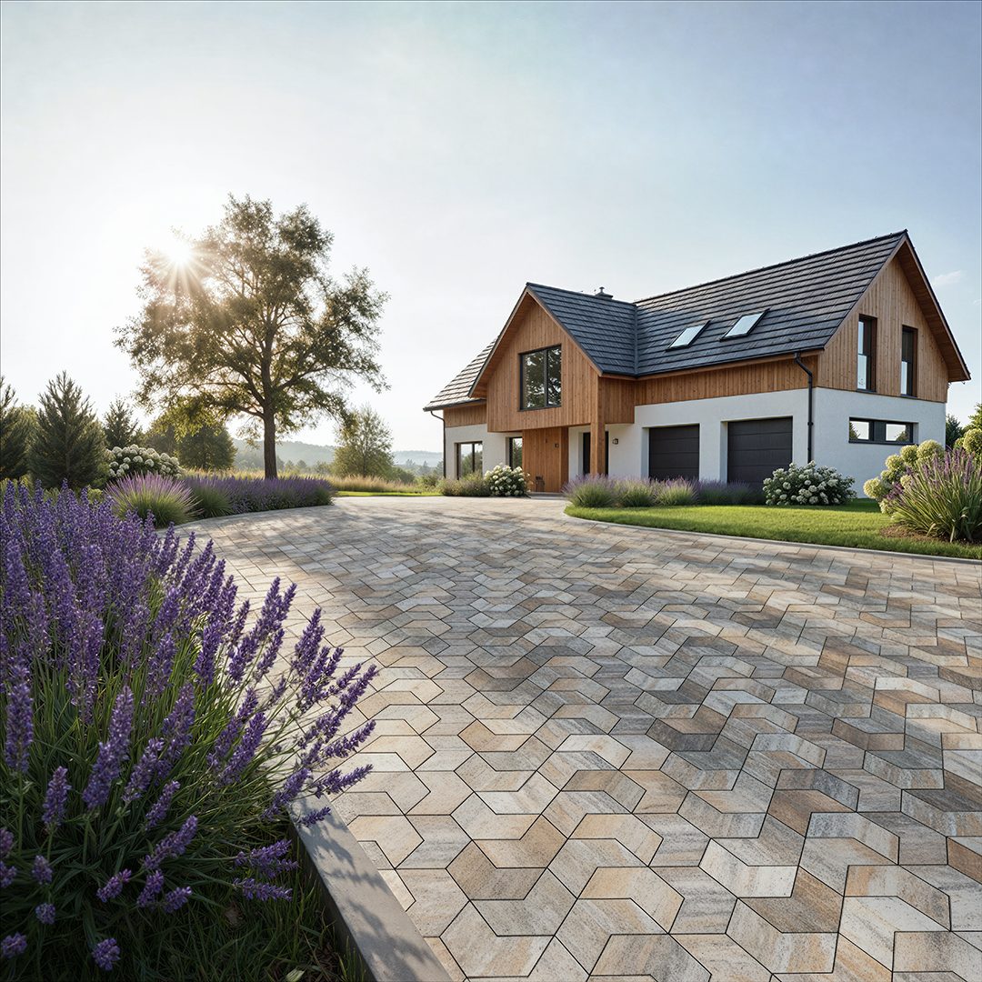 Semmelrock ARTE Smart bílohnědočerná vzor pokládky | wienerberger