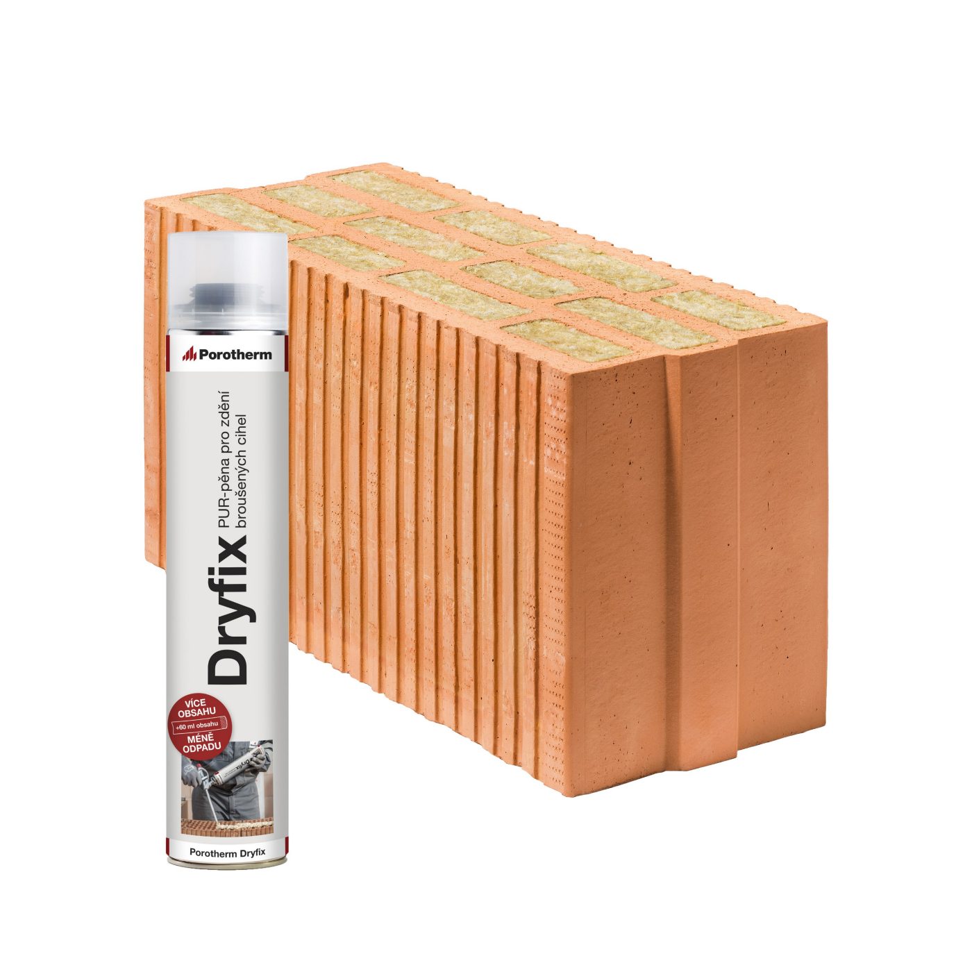 Cihla Porotherm 20 T Profi Dryfix - cihla s vatovou náplní