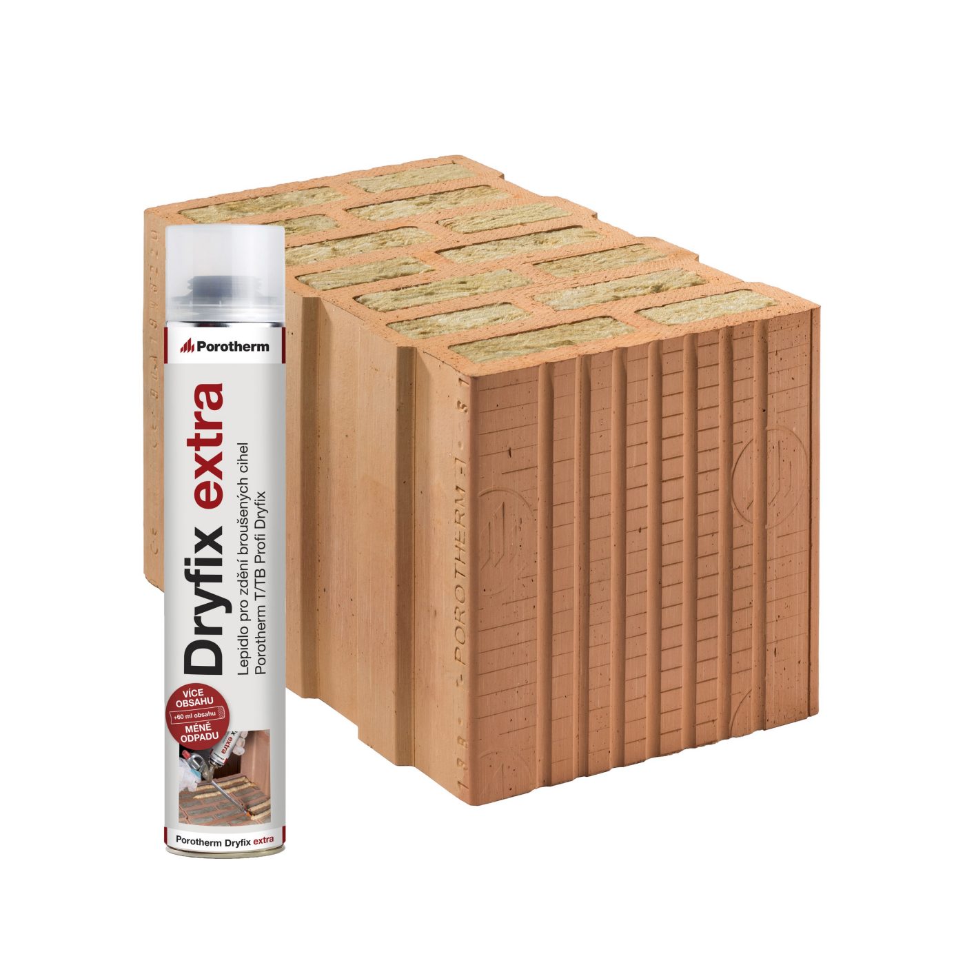Fotografie - Cihla Porotherm 44 TB Profi Dryfix.extra - broušená cihla plněná minerální vatou s vyšší únosností