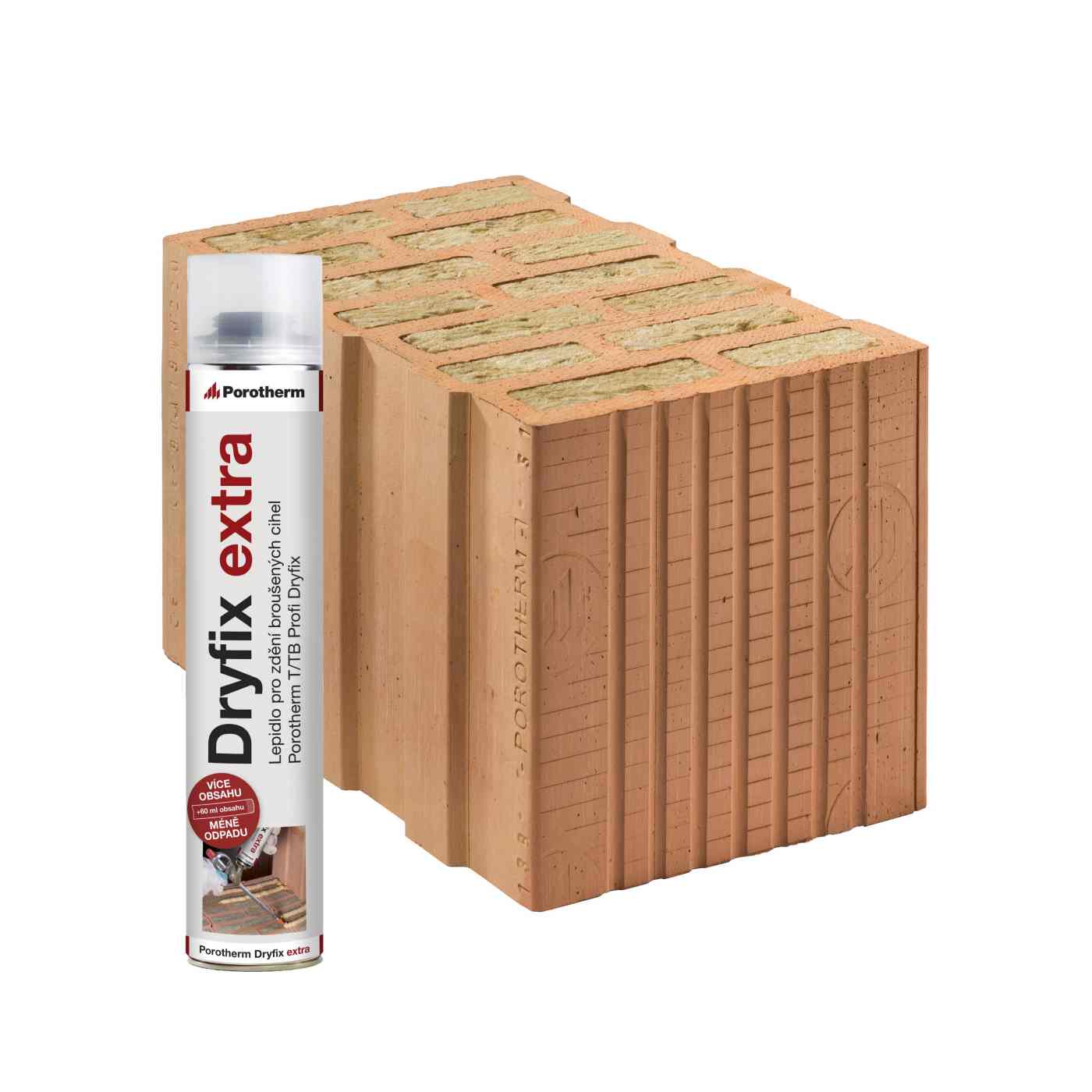Fotografie - Cihla Porotherm 44 TB Profi Dryfix.extra - broušená cihla plněná minerální vatou s vyšší únosností