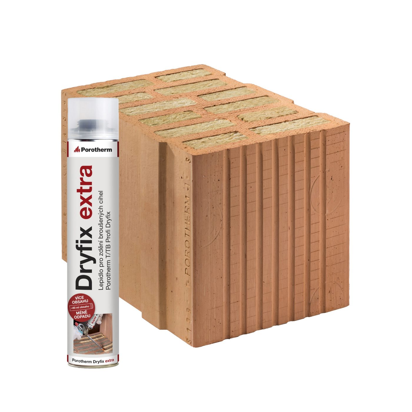 Fotografie - Cihla Porotherm 38 TB Profi Dryfix.extra - broušená cihla plněná minerální vatou s vyšší únosností