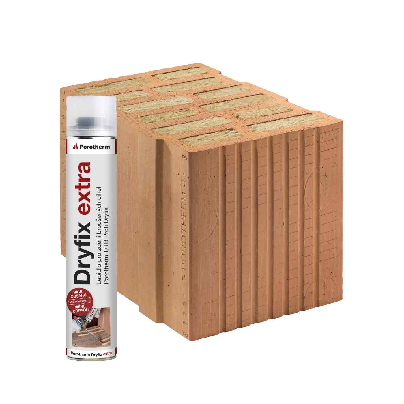 Fotografie - Cihla Porotherm 38 TB Profi Dryfix.extra - broušená cihla plněná minerální vatou s vyšší únosností