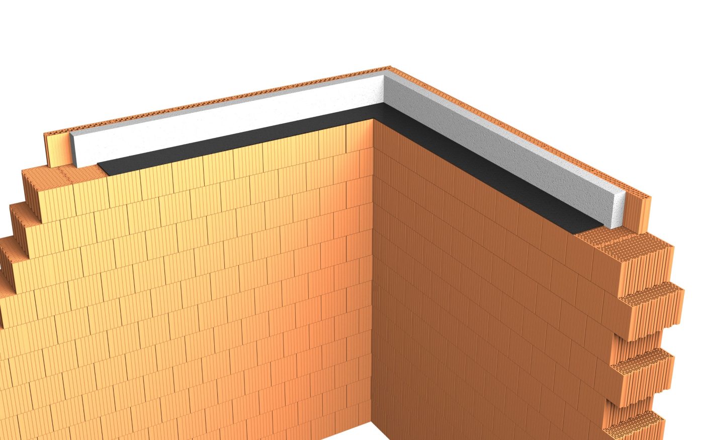 3D vizualizace - Porotherm strop rohový | Porotherm | Wienerberger