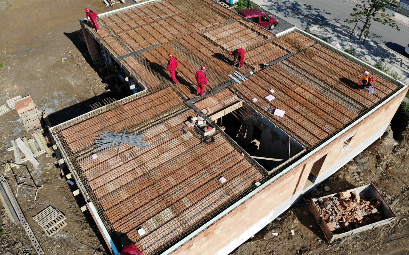 Fotografie z betonování stropu | Vzorový e4 dům | Wienerberger