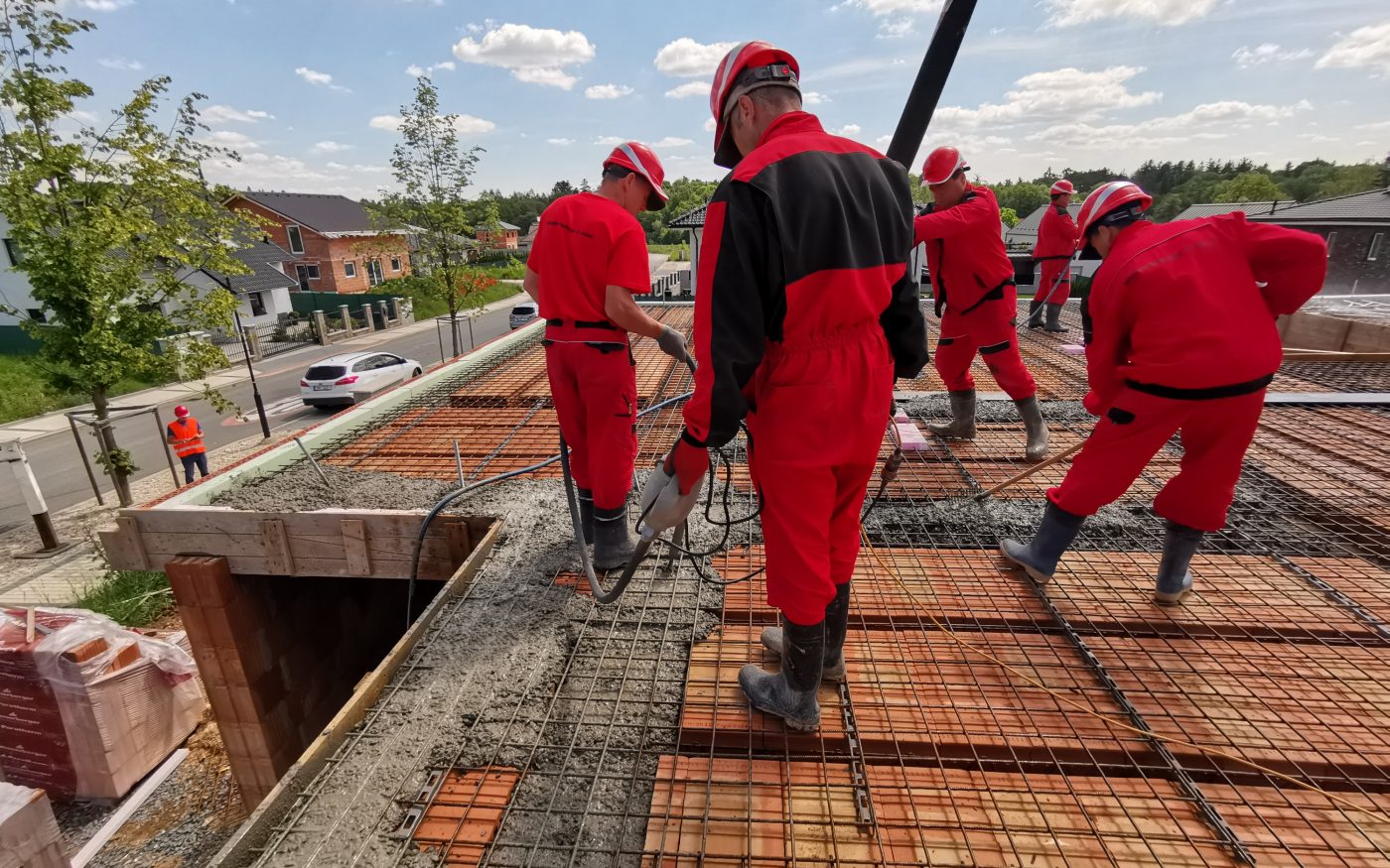 Fotografie z betonování stropu | Vzorový e4 dům | Wienerberger