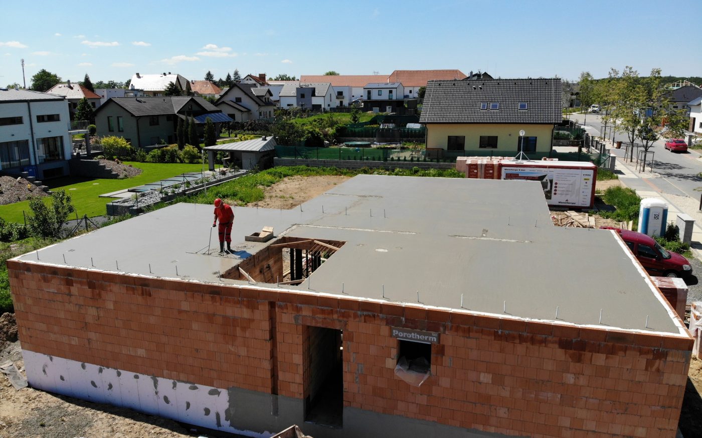 Fotografie z betonování stropu | Vzorový e4 dům | Wienerberger
