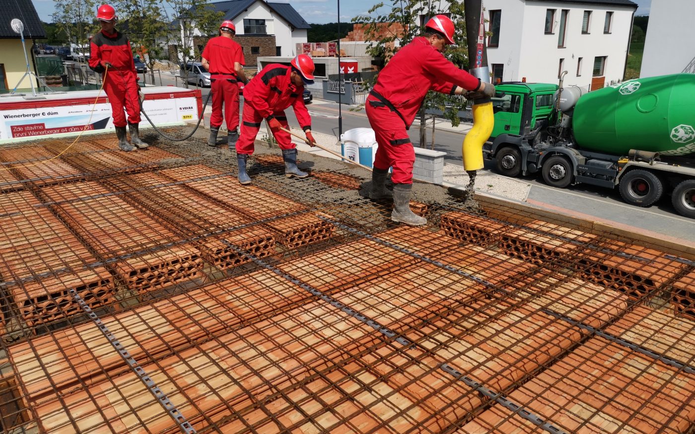 Fotografie z betonování stropu | Vzorový e4 dům | Wienerberger