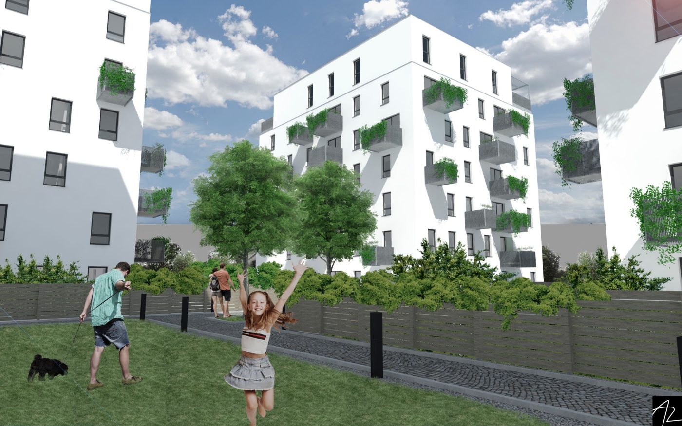 Rezidenční park Nová Wolkerova v Olomouci  - Porotherm 25 AKU SYM - P15 - Porotherm 11,5 AKU - P15 - Porotherm 8 - P10 