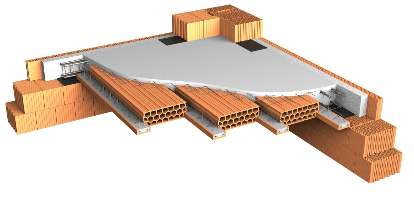 3D vizualizace - Porotherm strop rohový | Porotherm | Wienerberger